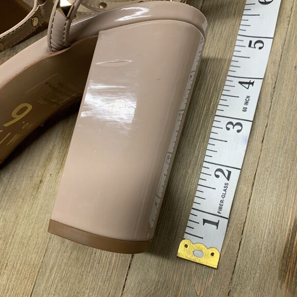 DSW MIX NO. 6® Kamari Studded Tan Gold Chunky Heel Cage Sandal in Size 10 US - Picture 4 of 8